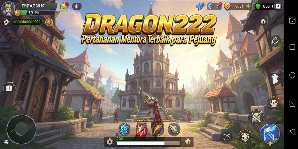 Tangkapan layar dari gameplay menara pertahanan yang intens.