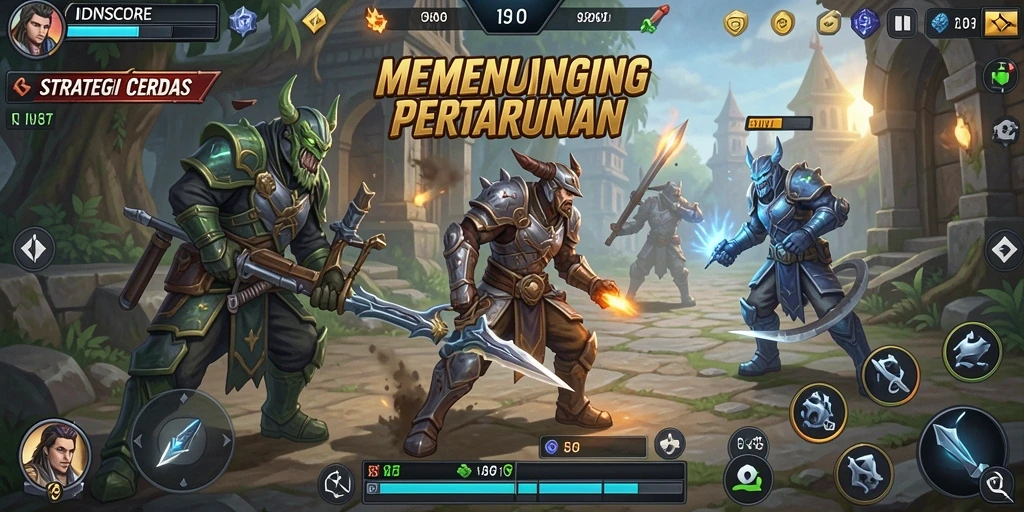 Tangkapan layar menampilkan aksi mendebarkan dalam gameplay IDNSCORE.