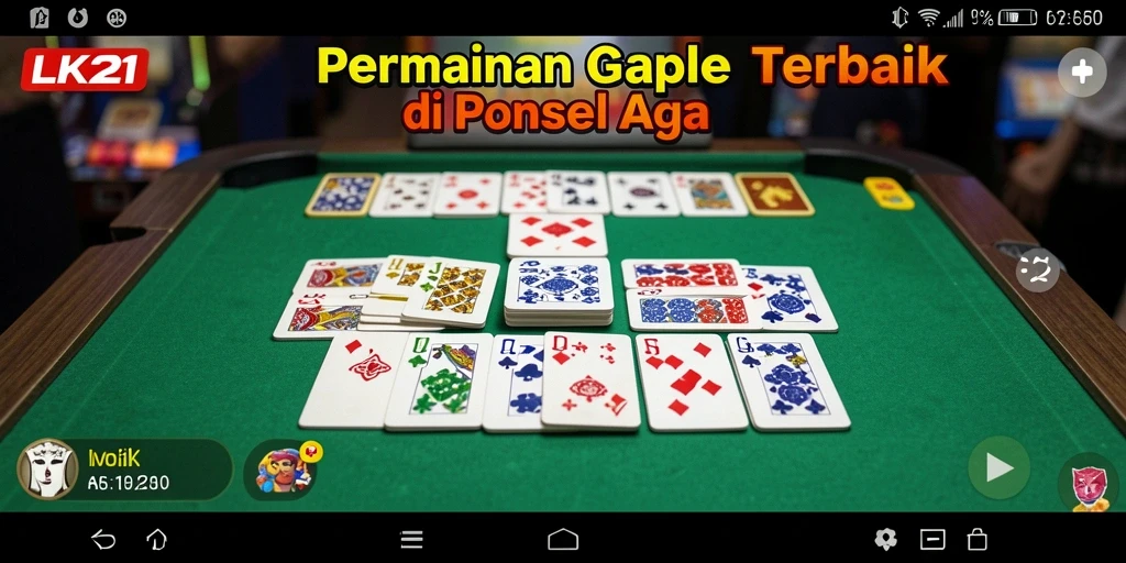Screenshot LK21 menampilkan gameplay Gaple yang menarik dan interaktif.