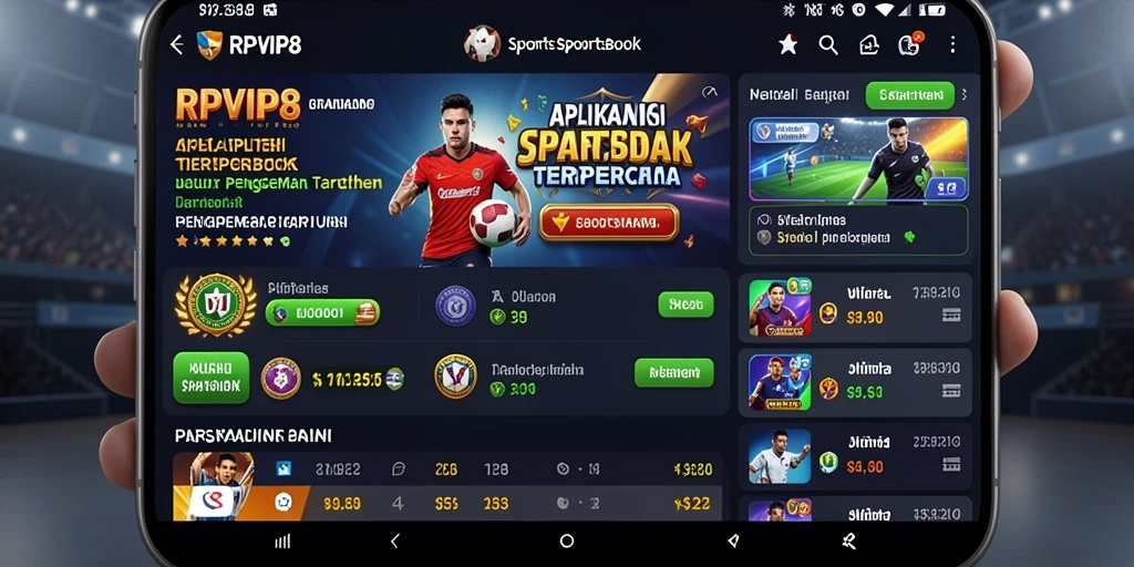 Tampilan gameplay RPVIP8 saat memasang taruhan olahraga secara langsung.